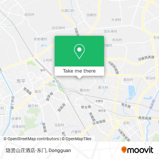 隐贤山庄酒店-东门 map