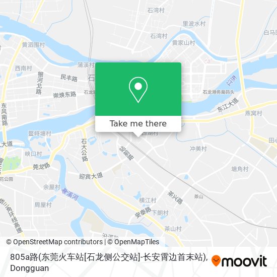 805a路(东莞火车站[石龙侧公交站]-长安霄边首末站) map