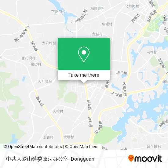 中共大岭山镇委政法办公室 map