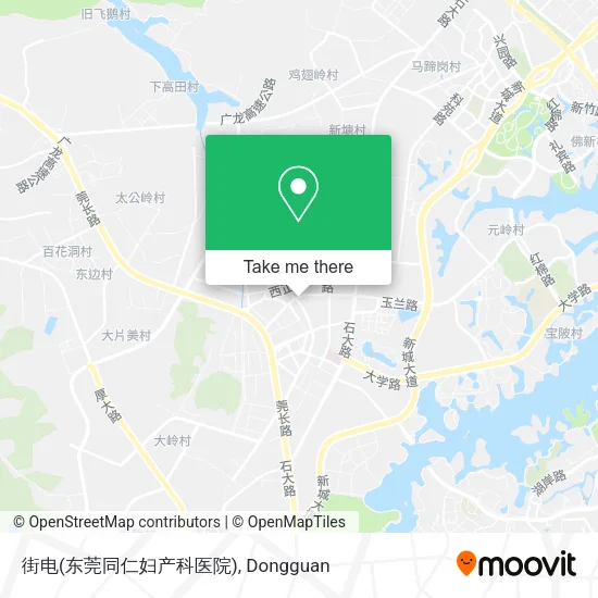 街电(东莞同仁妇产科医院) map