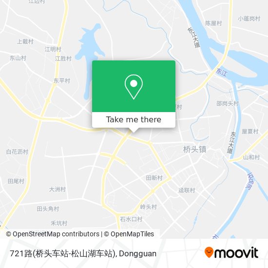 721路(桥头车站-松山湖车站) map