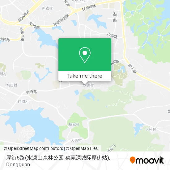 厚街5路(水濂山森林公园-穗莞深城际厚街站) map