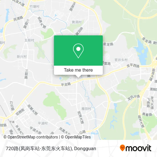 720路(凤岗车站-东莞东火车站) map