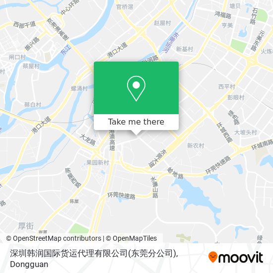 深圳韩润国际货运代理有限公司(东莞分公司) map