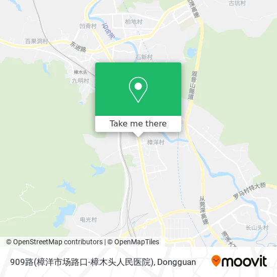 909路(樟洋市场路口-樟木头人民医院) map