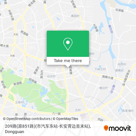 209路(原851路)(市汽车东站-长安霄边首末站) map