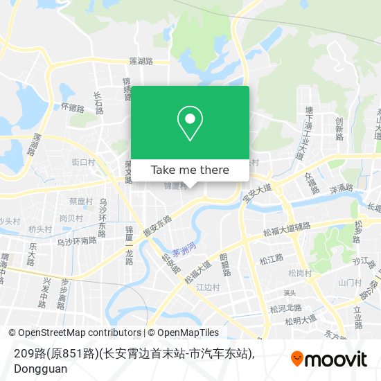 209路(原851路)(长安霄边首末站-市汽车东站) map