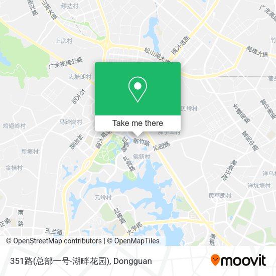 351路(总部一号-湖畔花园) map