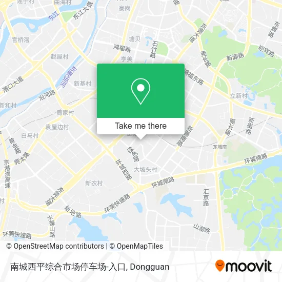 南城西平综合市场停车场-入口 map