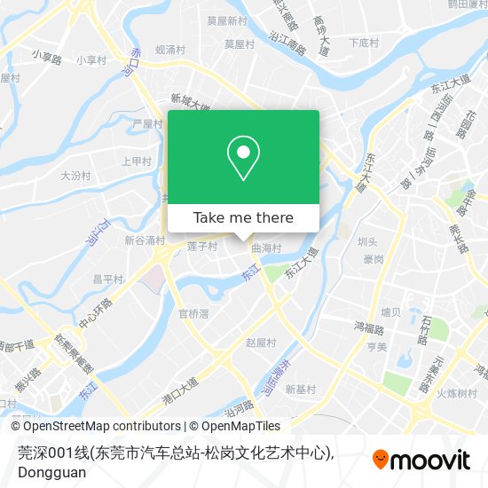 莞深001线(东莞市汽车总站-松岗文化艺术中心) map