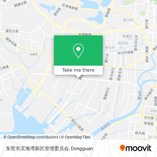 东莞市滨海湾新区管理委员会 map