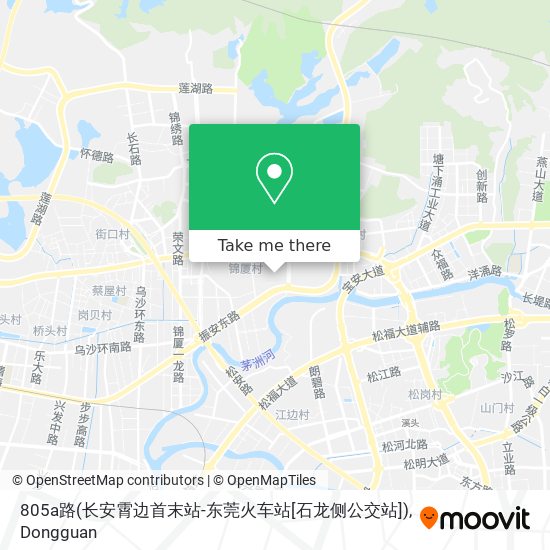 805a路(长安霄边首末站-东莞火车站[石龙侧公交站]) map