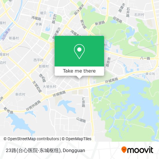 23路(台心医院-东城枢纽) map