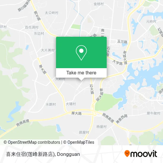 喜来住宿(莲峰新路店) map