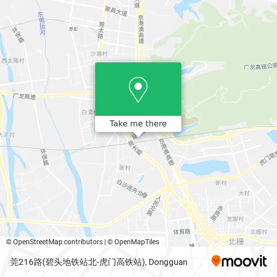 莞216路(碧头地铁站北-虎门高铁站) map
