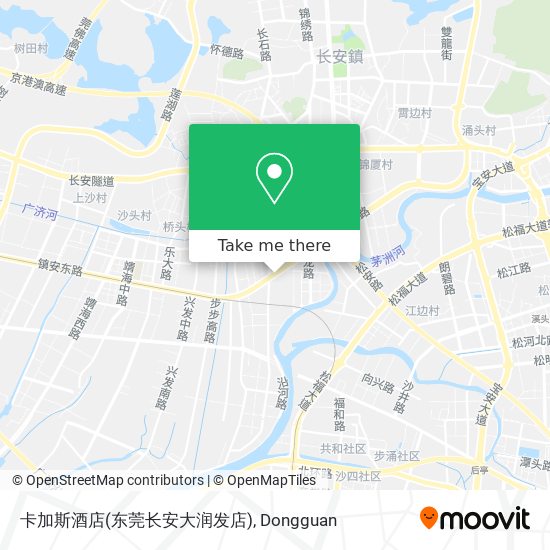 卡加斯酒店(东莞长安大润发店) map