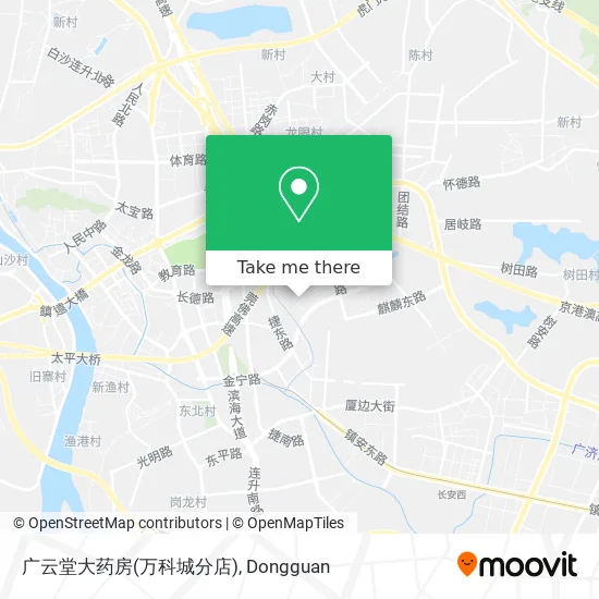 广云堂大药房(万科城分店) map