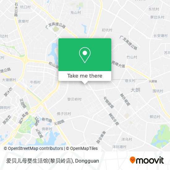 爱贝儿母婴生活馆(黎贝岭店) map