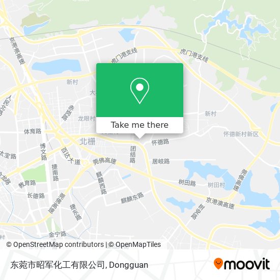 东菀市昭军化工有限公司 map