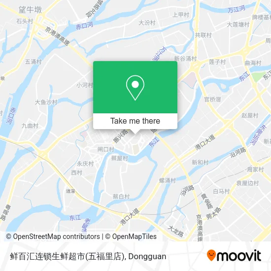 鲜百汇连锁生鲜超市(五福里店) map