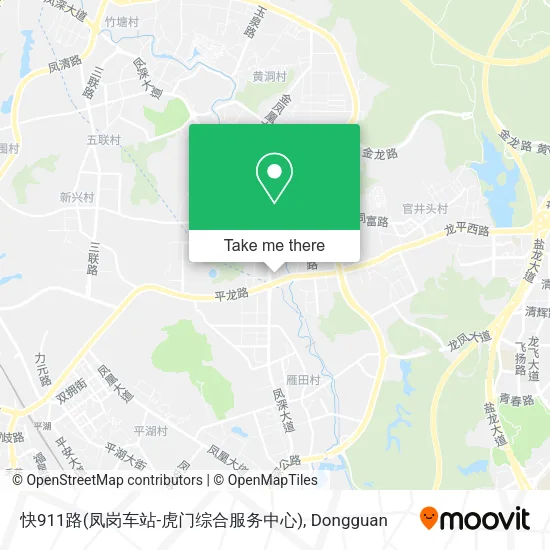 快911路(凤岗车站-虎门综合服务中心) map