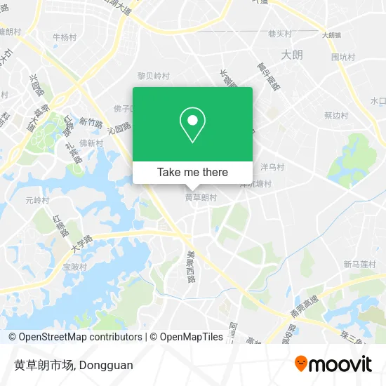 黄草朗市场 map