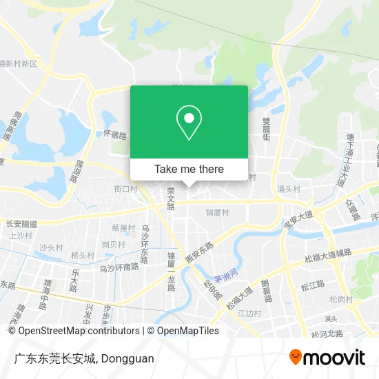 广东东莞长安城 map
