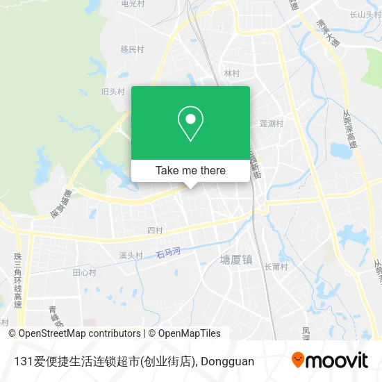 131爱便捷生活连锁超市(创业街店) map