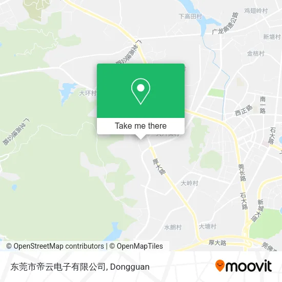 东莞市帝云电子有限公司 map