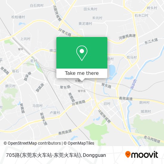 705路(东莞东火车站-东莞火车站) map