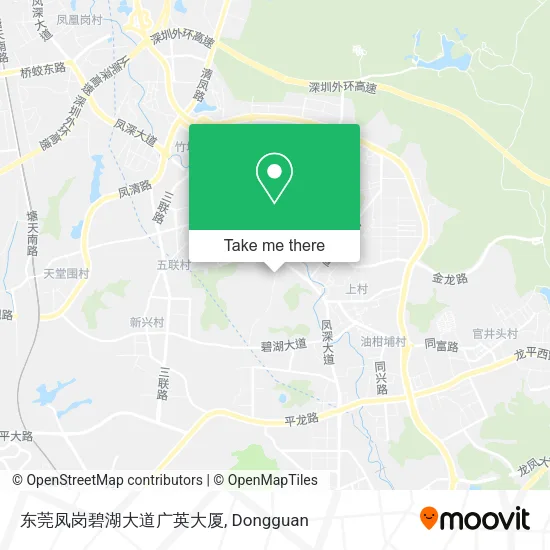 东莞凤岗碧湖大道广英大厦 map