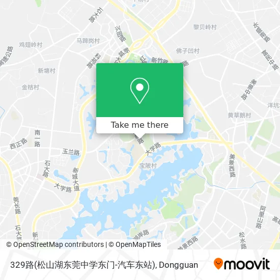 329路(松山湖东莞中学东门-汽车东站) map