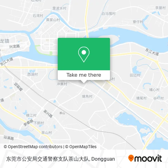 东莞市公安局交通警察支队茶山大队 map