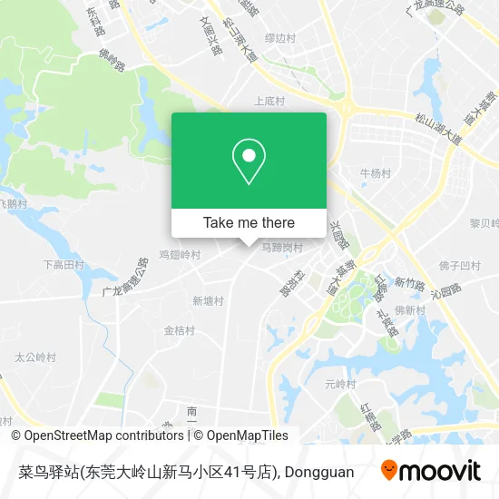 菜鸟驿站(东莞大岭山新马小区41号店) map
