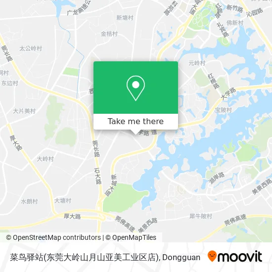 菜鸟驿站(东莞大岭山月山亚美工业区店) map