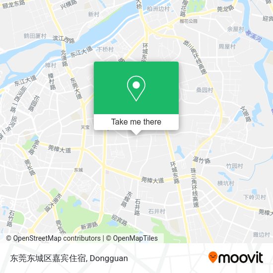 东莞东城区嘉宾住宿 map