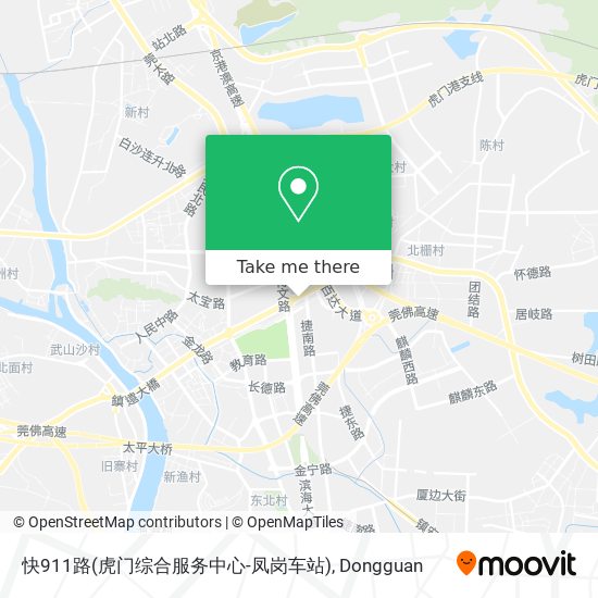 快911路(虎门综合服务中心-凤岗车站) map