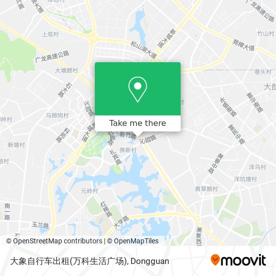 大象自行车出租(万科生活广场) map