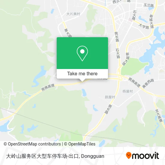 大岭山服务区大型车停车场-出口 map