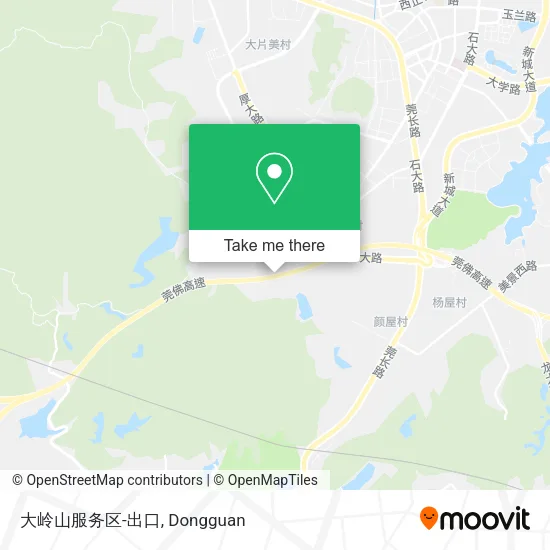 大岭山服务区-出口 map