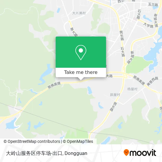 大岭山服务区停车场-出口 map