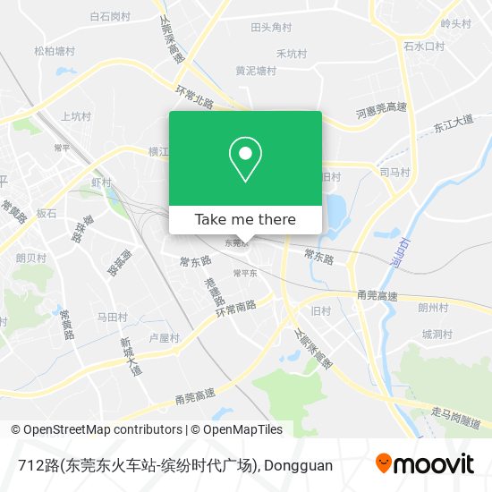 712路(东莞东火车站-缤纷时代广场) map