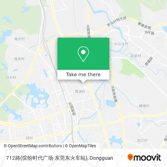 712路(缤纷时代广场-东莞东火车站) map