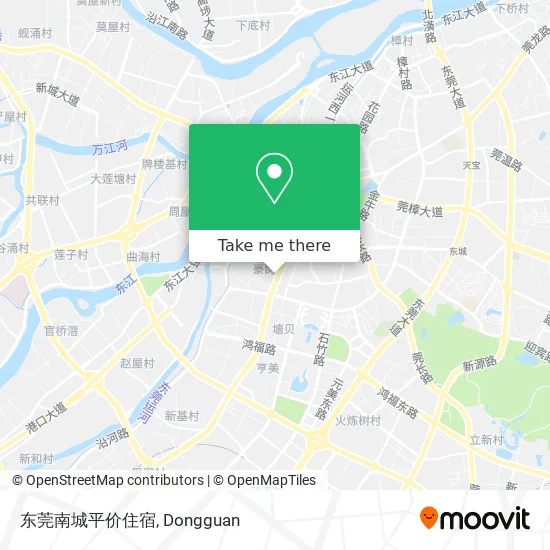 东莞南城平价住宿 map