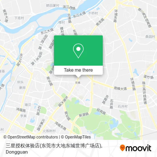 三星授权体验店(东莞市大地东城世博广场店) map