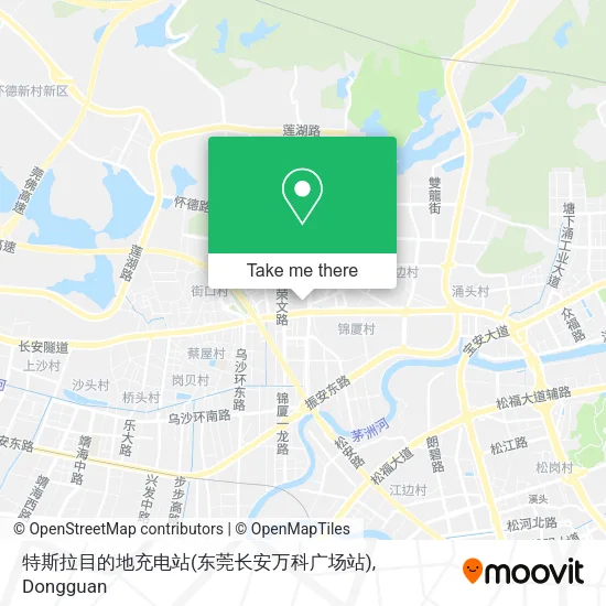 特斯拉目的地充电站(东莞长安万科广场站) map