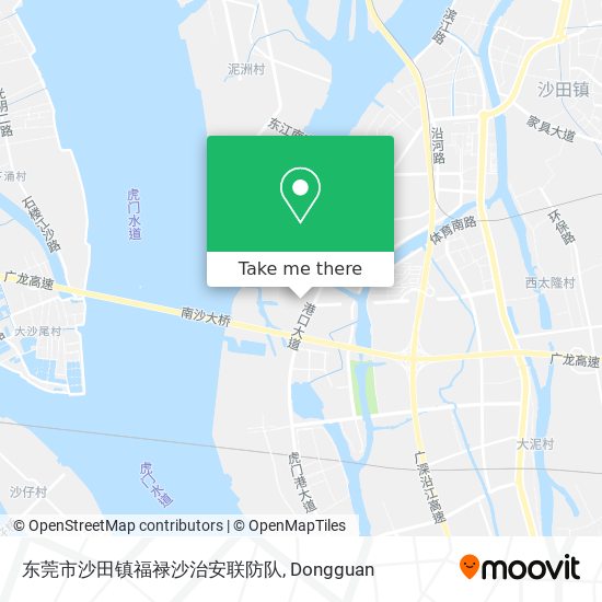 东莞市沙田镇福禄沙治安联防队 map