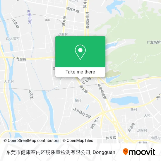 东莞市健康室内环境质量检测有限公司 map