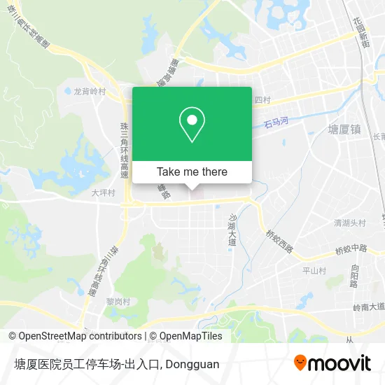 塘厦医院员工停车场-出入口 map
