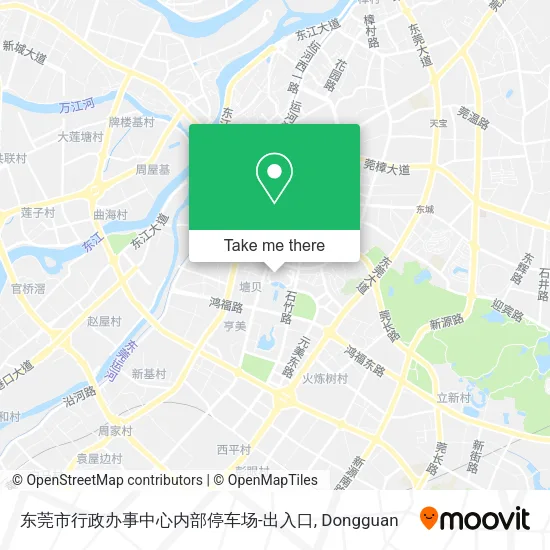 东莞市行政办事中心内部停车场-出入口 map